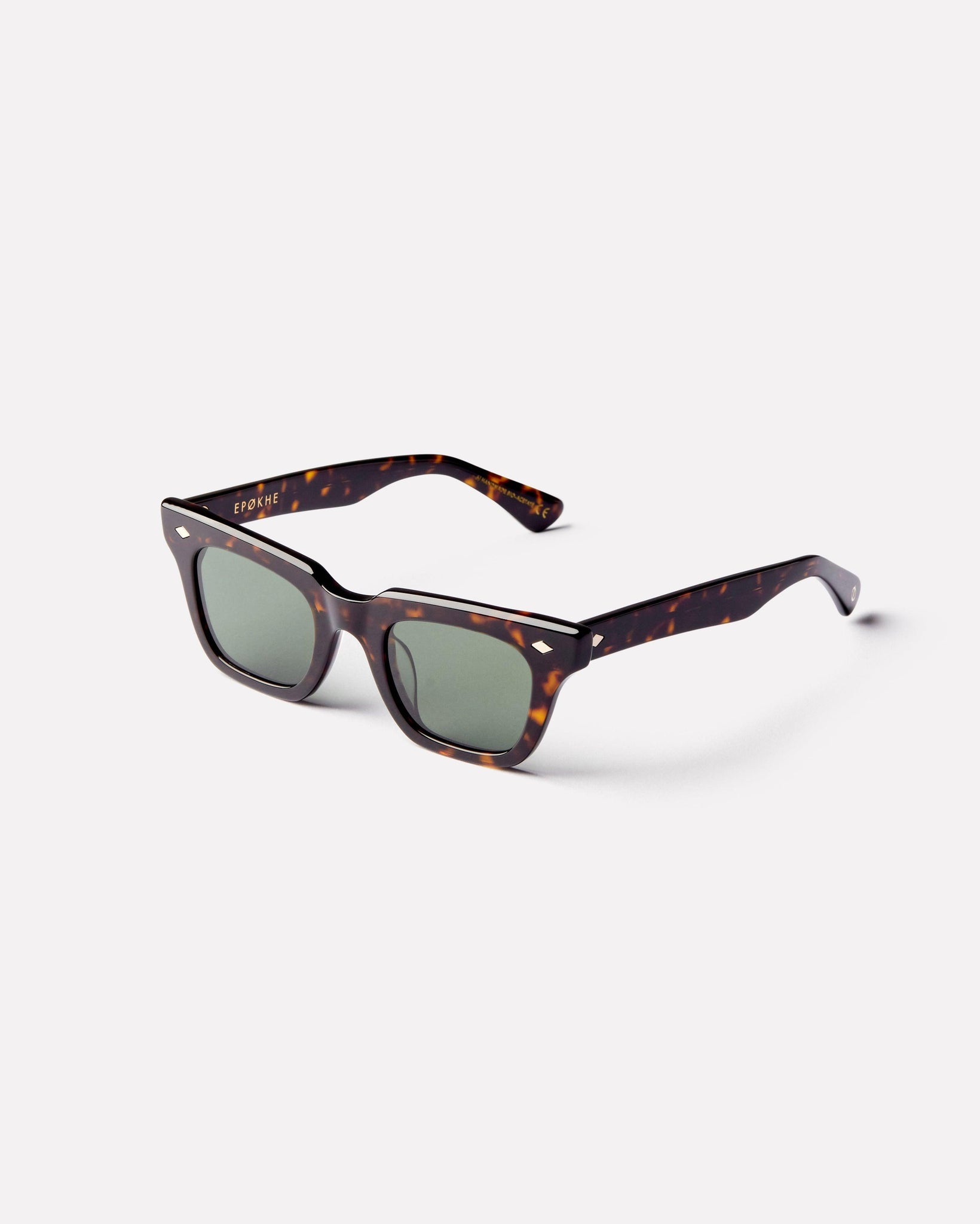 Stereo - Tortoise Polished / Green Polarized - Sunglasses - EPOKHE EYEWEAR