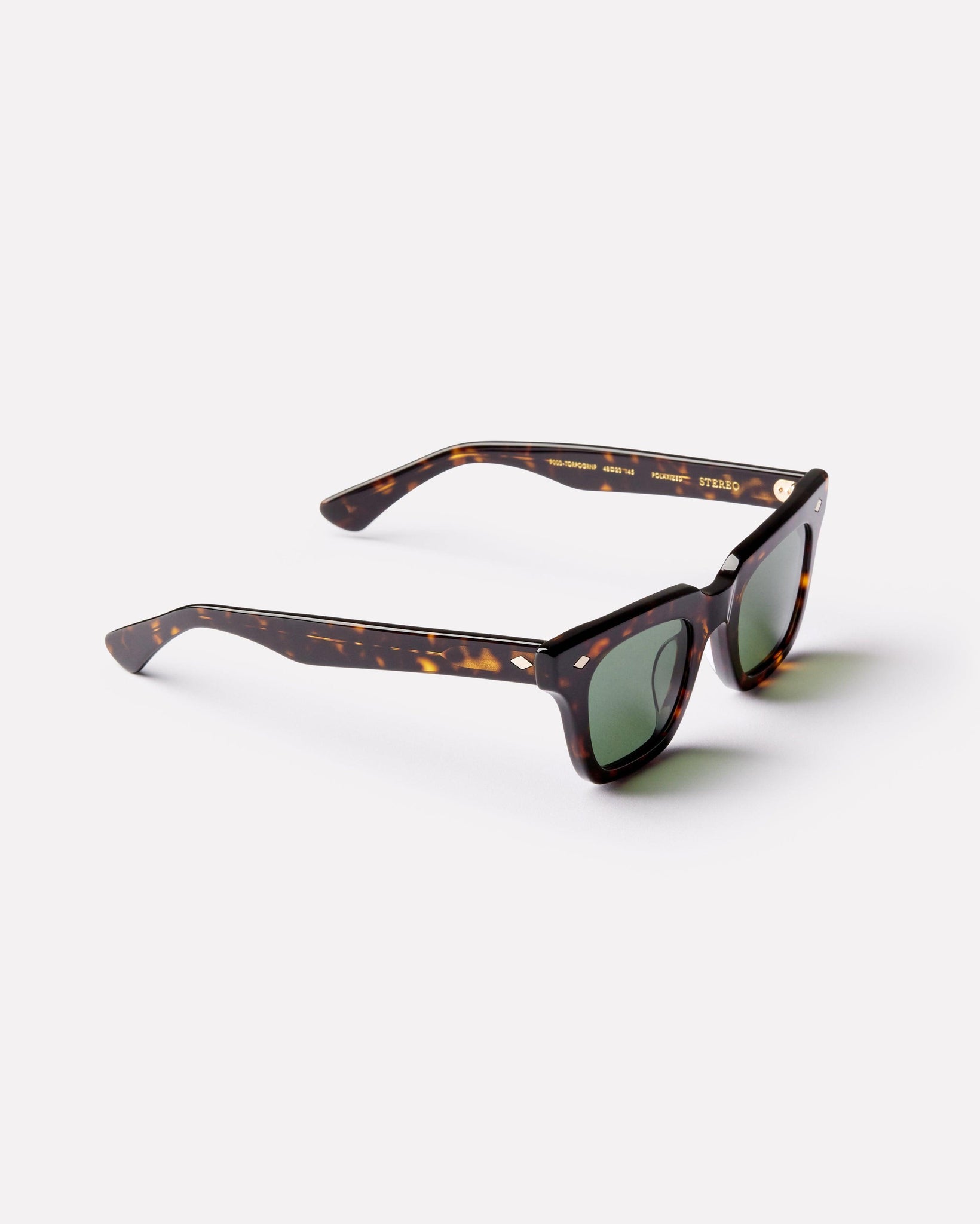 Stereo - Tortoise Polished / Green Polarized - Sunglasses - EPOKHE EYEWEAR