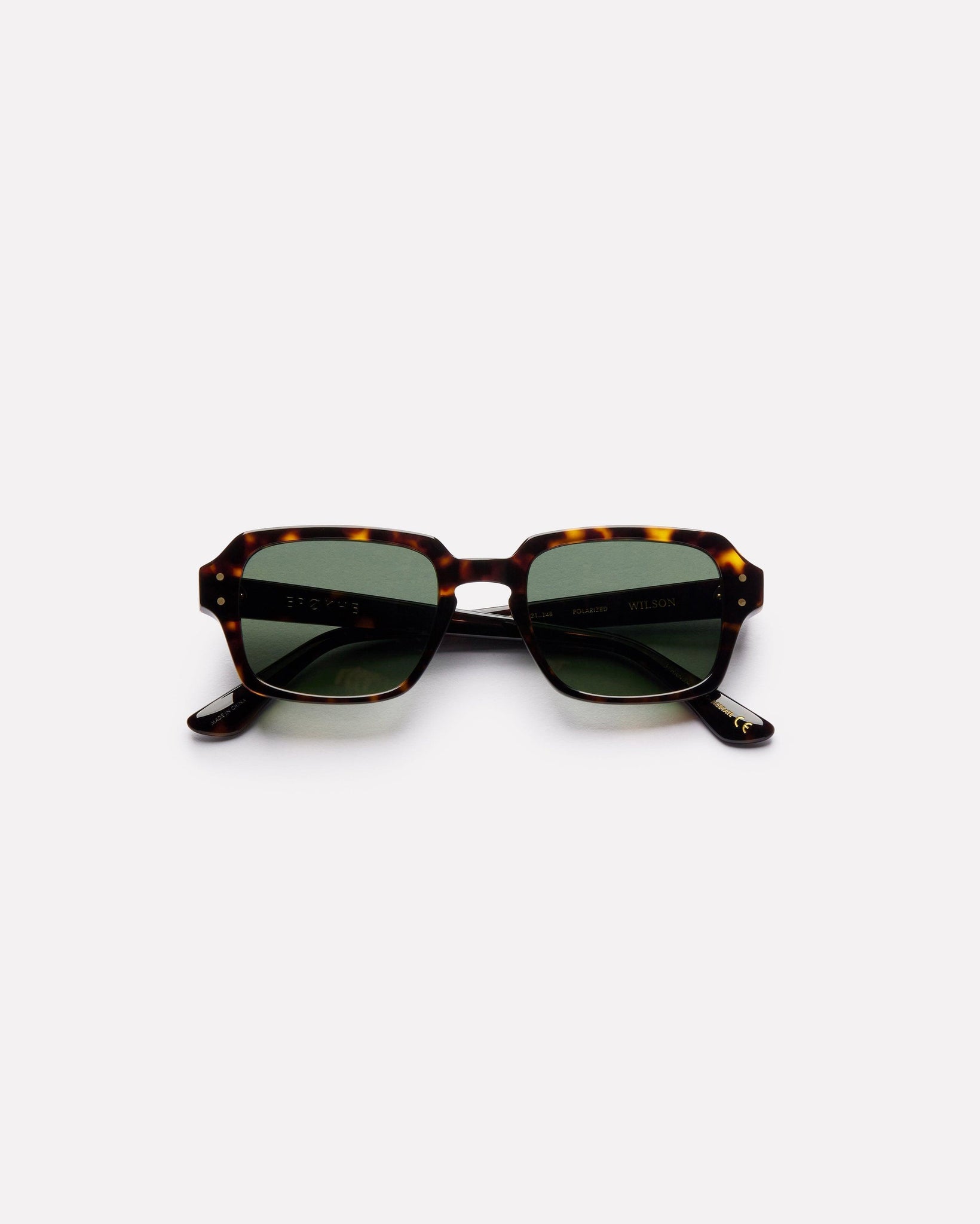 Wilson - Tortoise Polished / Green Polarized - Sunglasses - EPOKHE EYEWEAR